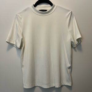 Banana republic cropped mock turtleneck ribbed top, size M